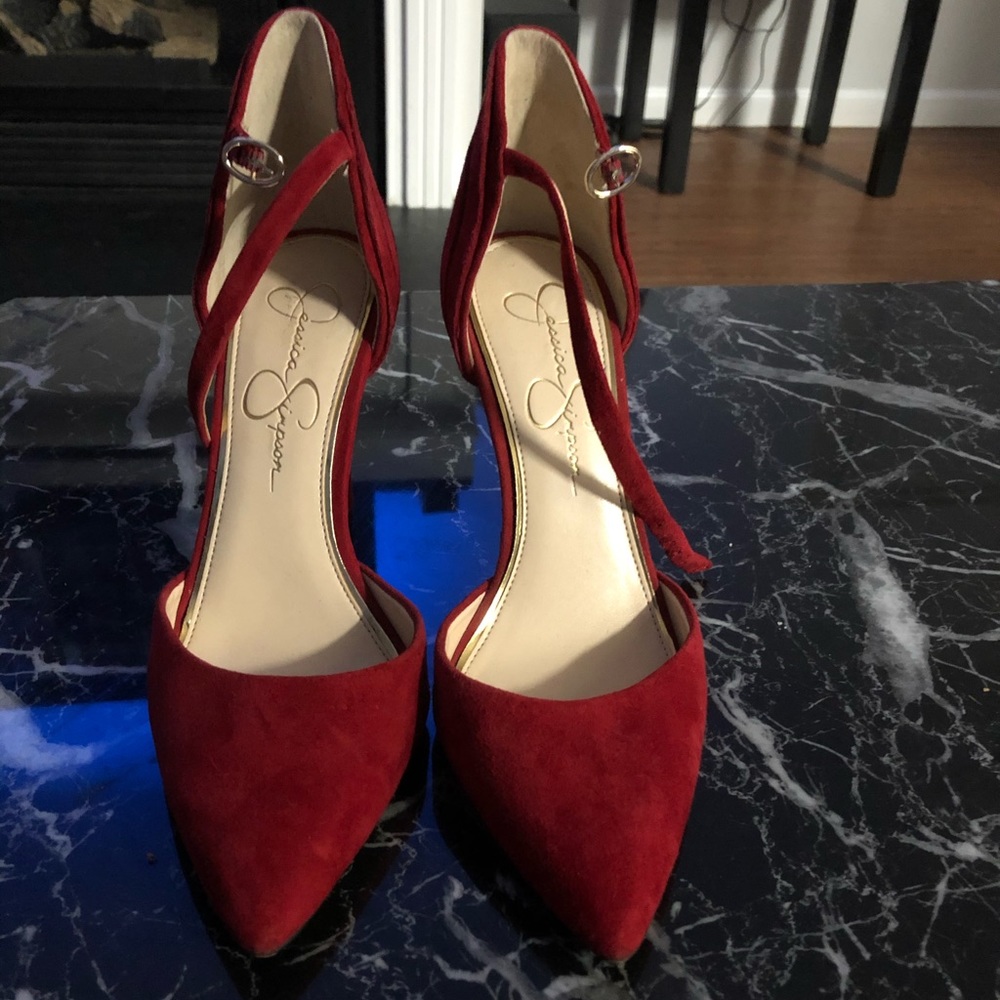4” suede heels Jessica Simpson